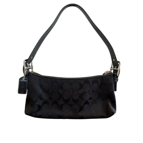 COACH Vintage Y2K Soho East West Baguette Signature C Pattern In Black - Picture 1 of 16